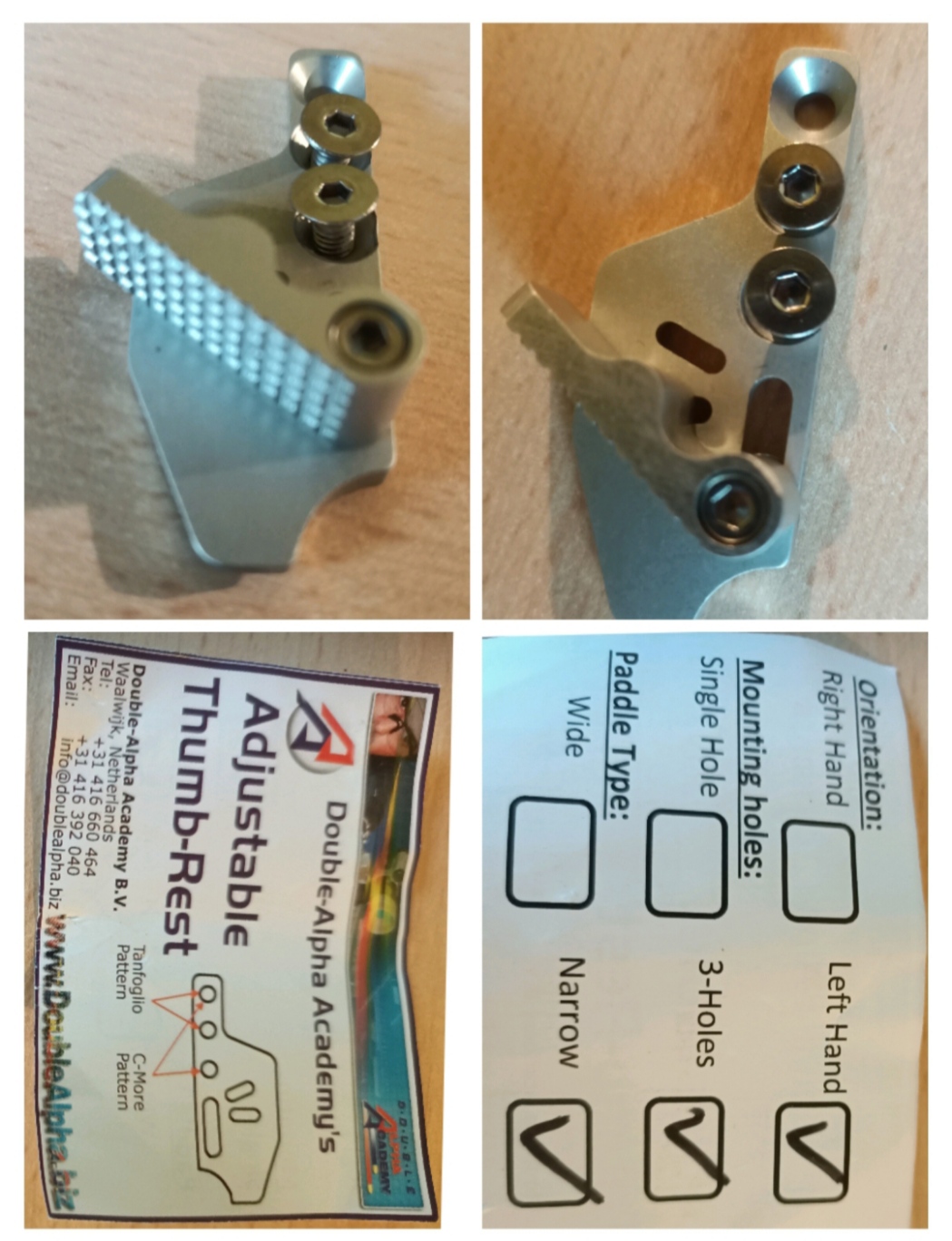 Daumenauflage Pistole Einstellbar von Double Alpha Academy – Bild 2