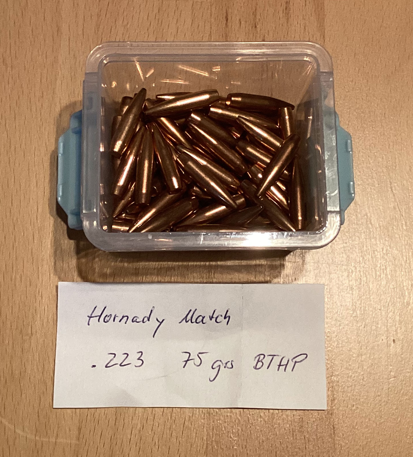 70 Geschosse .223 Hornady Match 75gr – Bild 1