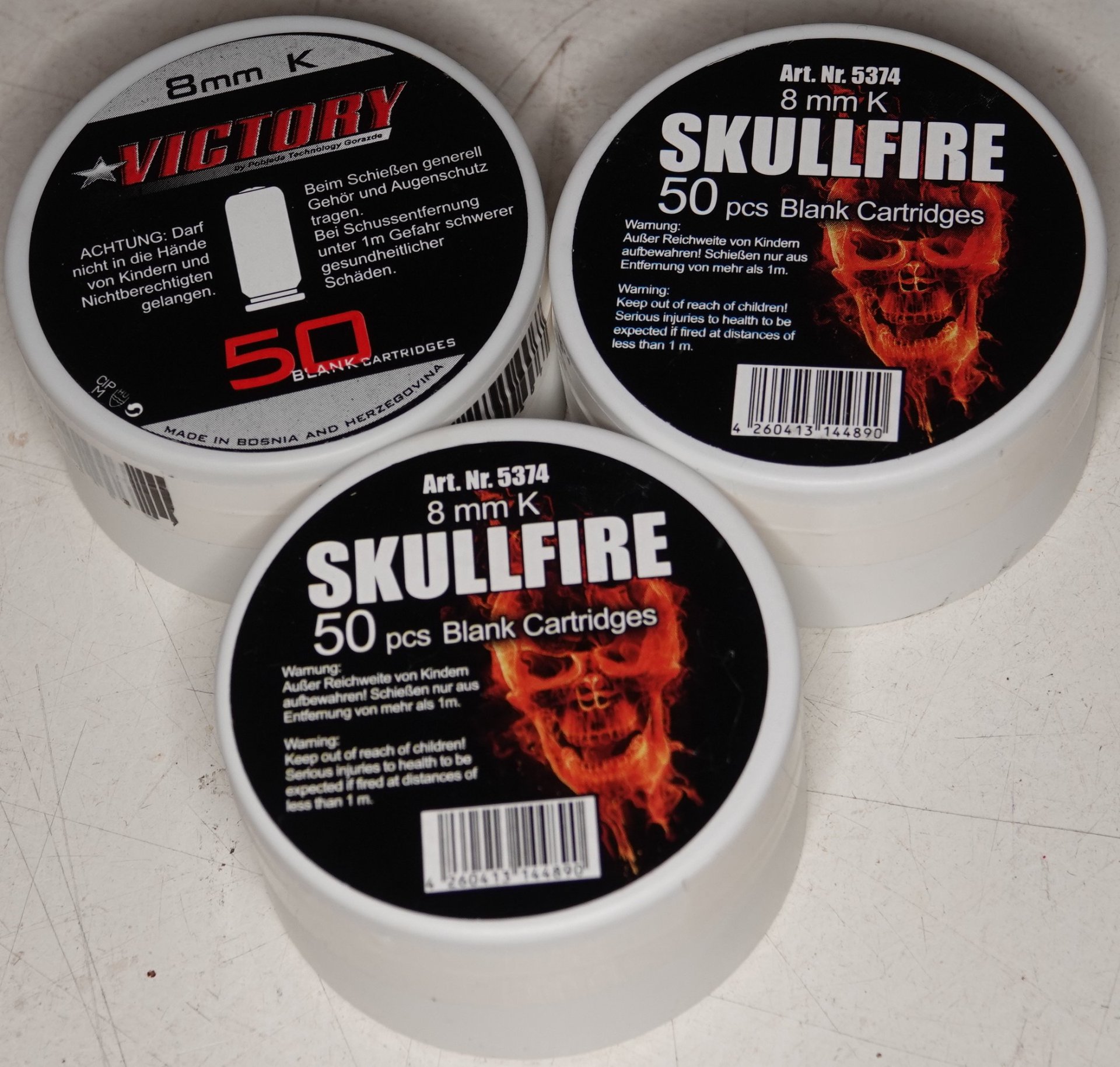3 x 50 Stck. Knallpatronen 8mm – Bild 1