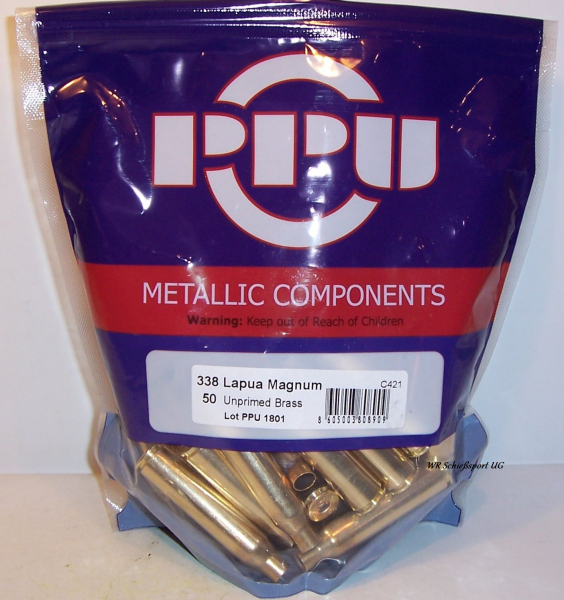 50St. PPU Prvi Partizan Hülsen f. Kal. .338 Lapua Magnum - Boxerzündung - #C421 - Neuware – Bild 1