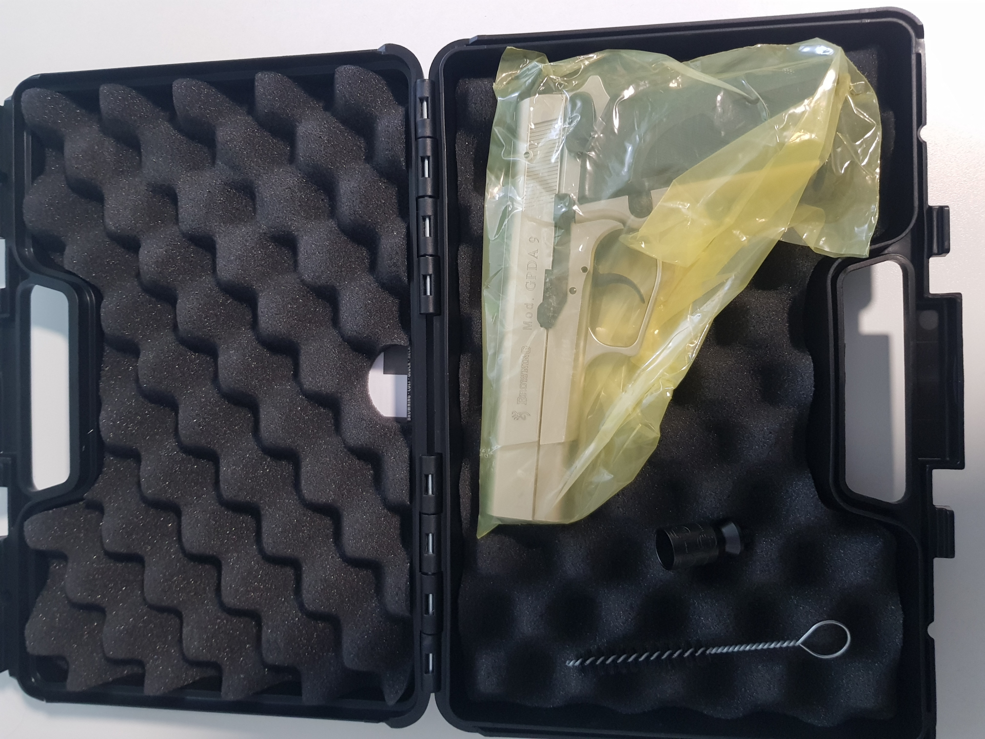 Browning GPDA 9 9 mm P.A.K., Nickel-Finish inkl. Kunststoffschalen & Zubehör + Extras * NEU&OVP * – Bild 2