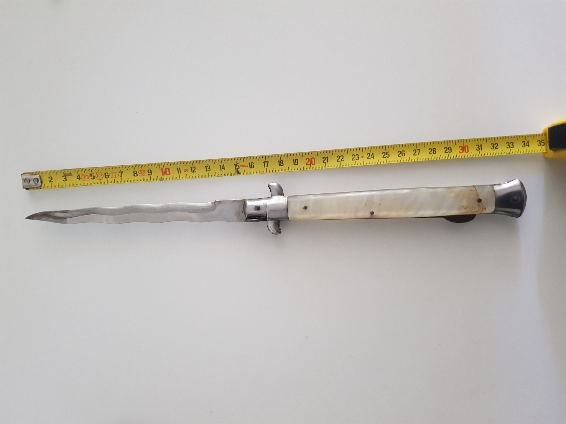Klappmesser 150mm mit Perlmut Griffstück" 2Hand Klappmesser! – Bild 2