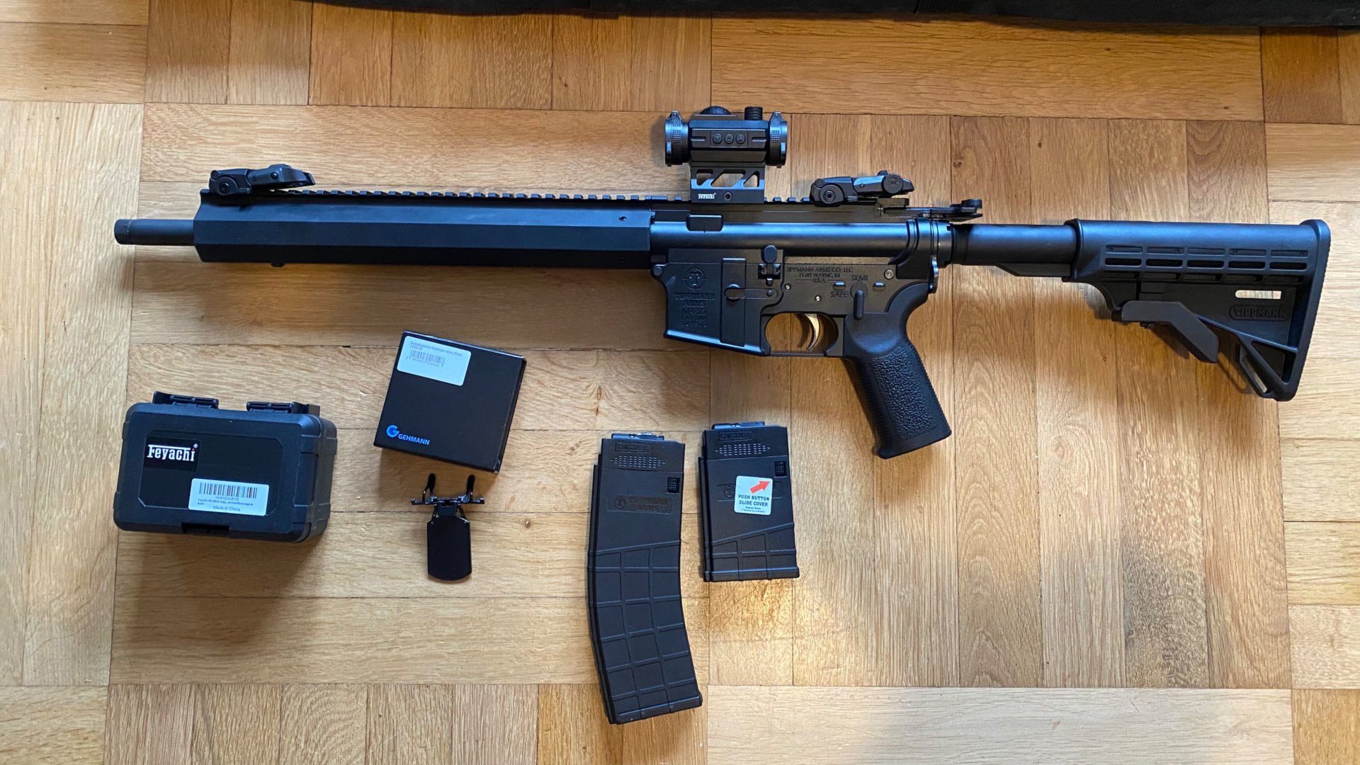 Tippmann M4-22 Elite-GS inkl. Rotpunkt und Tasche – Bild 3
