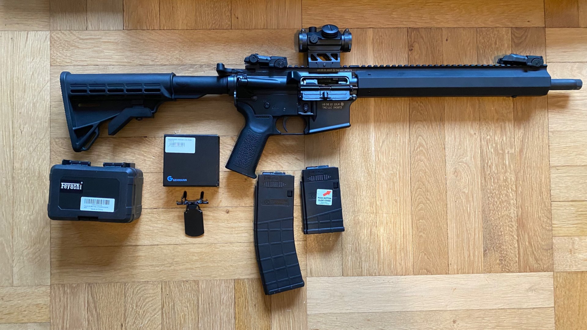 Tippmann M4-22 Elite-GS inkl. Rotpunkt und Tasche – Bild 2