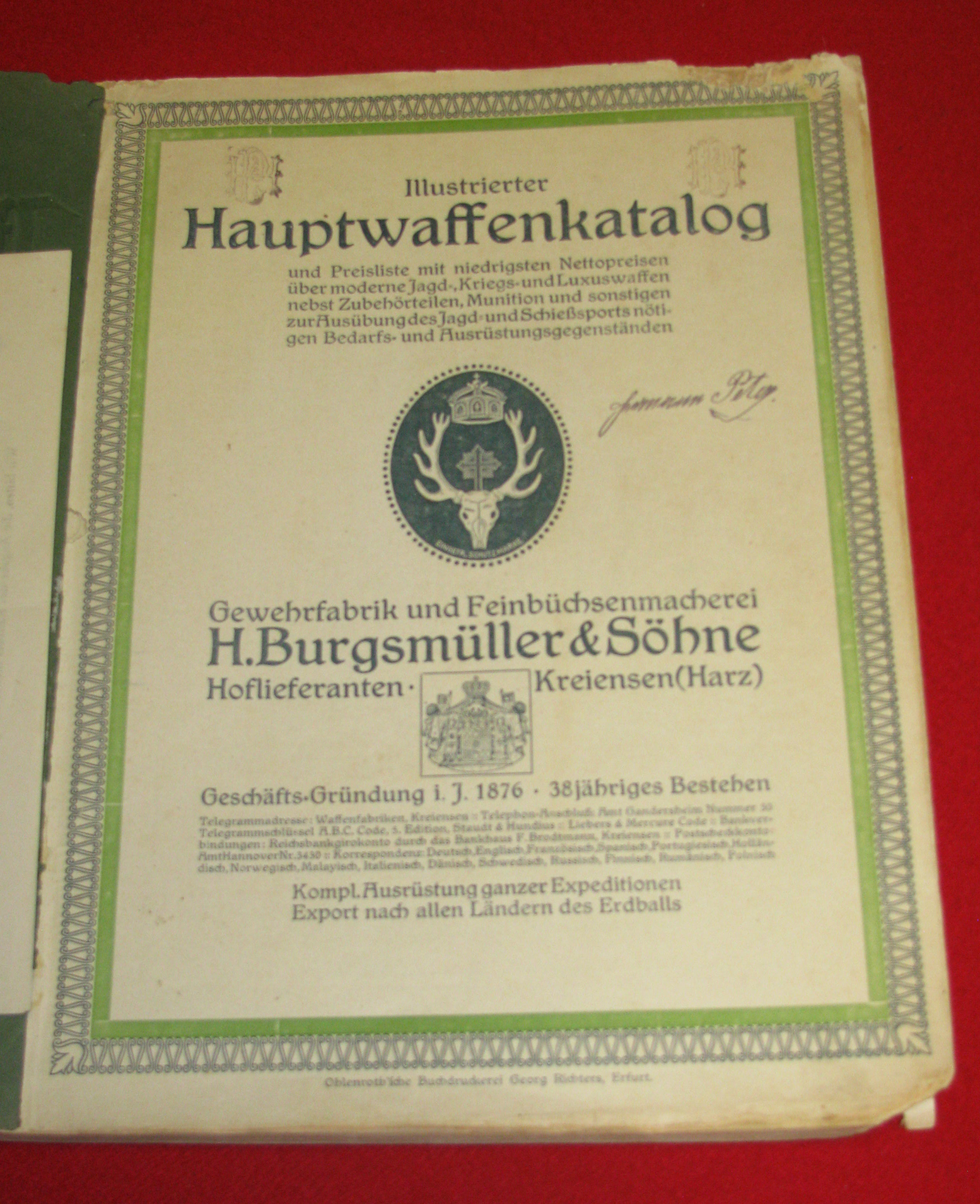 Orginal !, Moderne Waffen, Gewehrfabrik H. Burgsmüller & Söhne Hoflieferanten – Bild 2