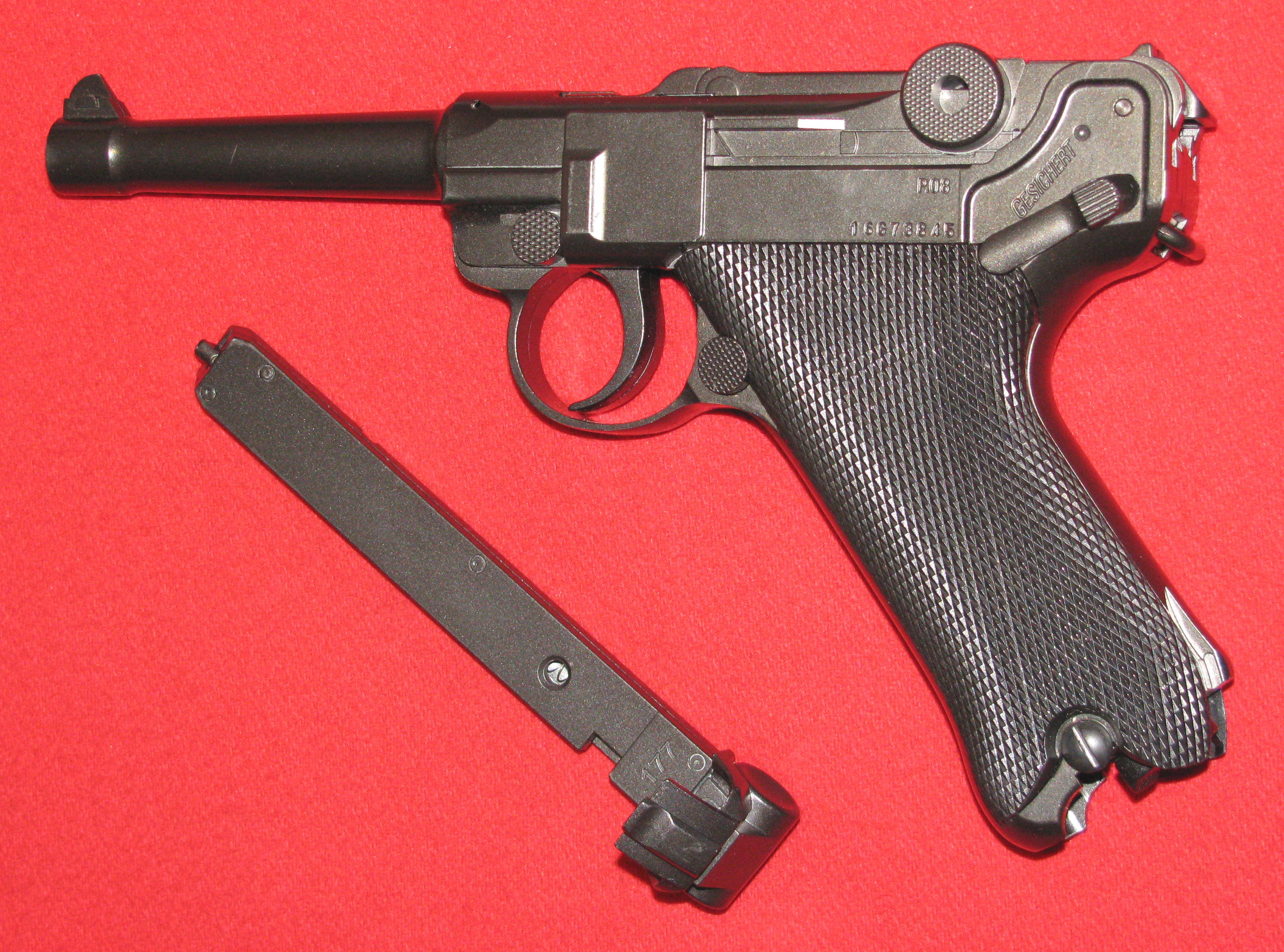 Aus der UMAREX Legends - Serie, eine CO2 Pistole, eine Pistole P08 mit F - Zeichen – Bild 3