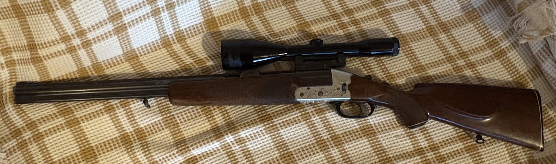 Heym Bockbüchsflinte mit Zielfernrohr, .5,6x50R Mag. und 16/70, Handspanner – Bild 2