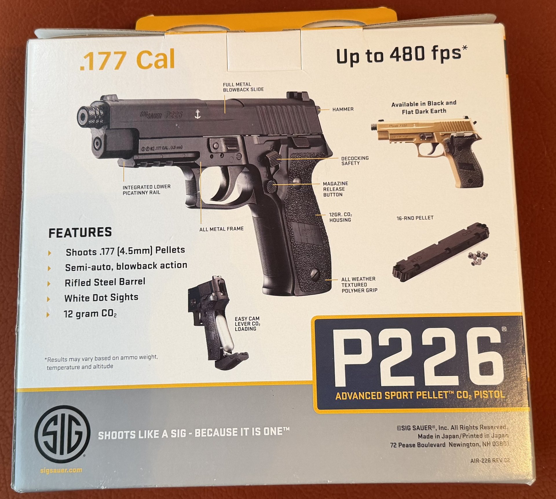 SIG SAUER 226 C02 Pistole, 4,5mm Diabolo, Blowback – Bild 2