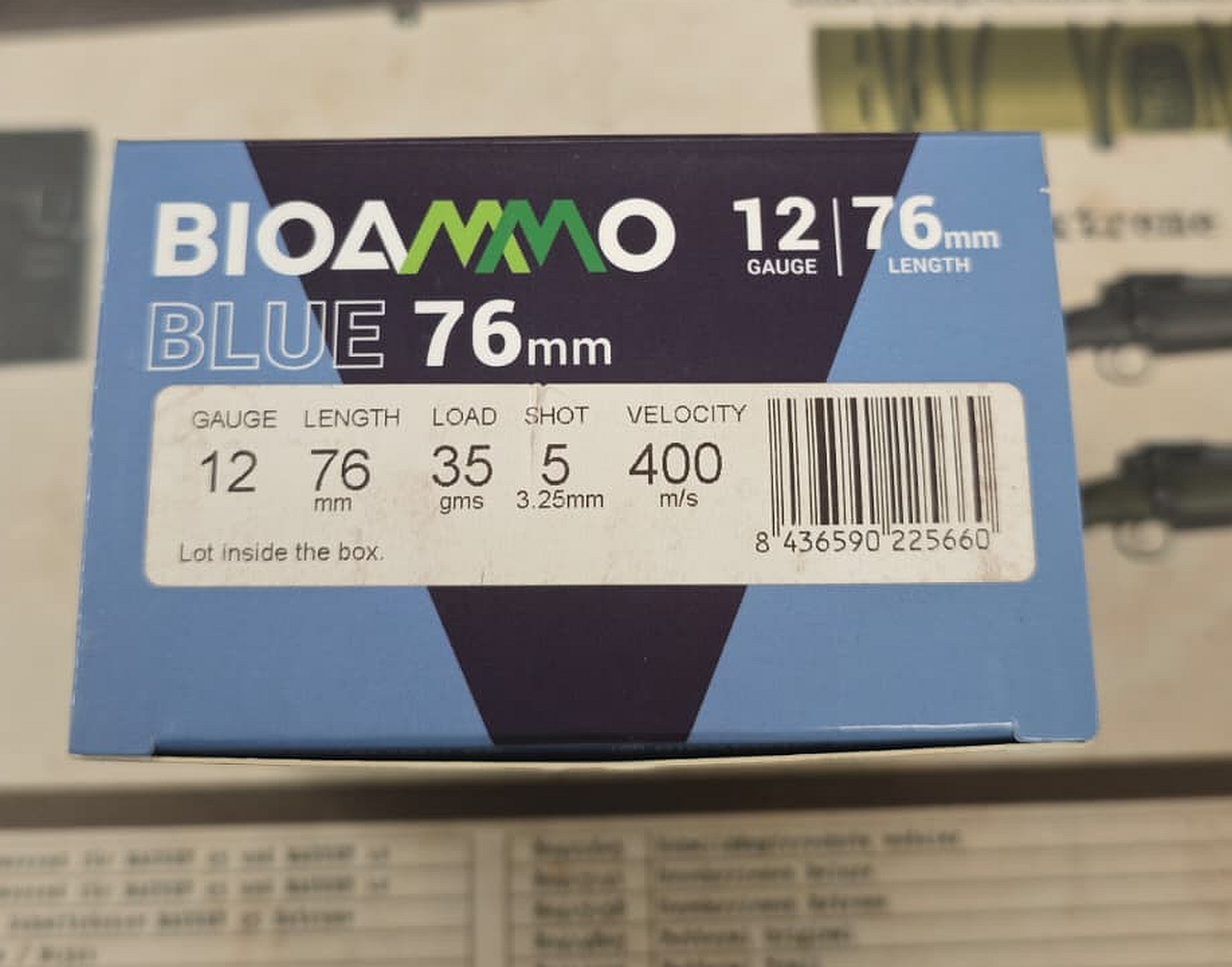 BioAMMO BLUE 76 12/76 Magnum Bleifreie Patrone ohne Stahlschrotbeschuss! – Bild 3