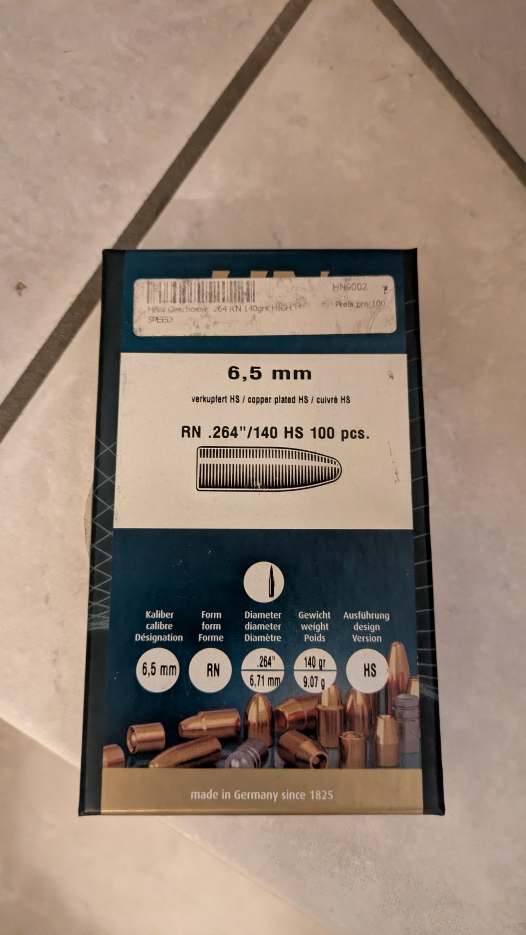 H&N Geschosse, RN .264 / 140 gr HS 100 Stück – Bild 2