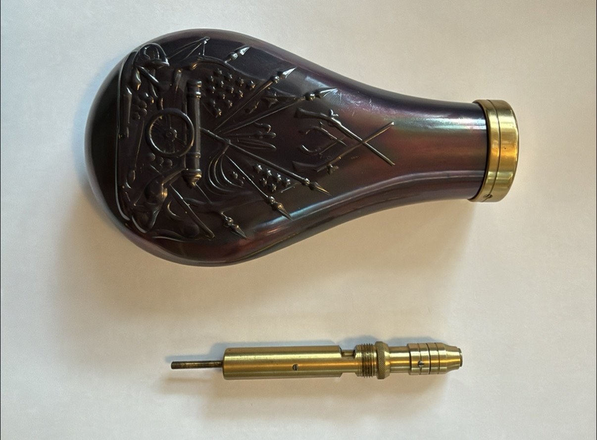 Davide Pedersoli Colt Pattern Adjustable Powder Flask Pulverflasche – nuotrauka 2