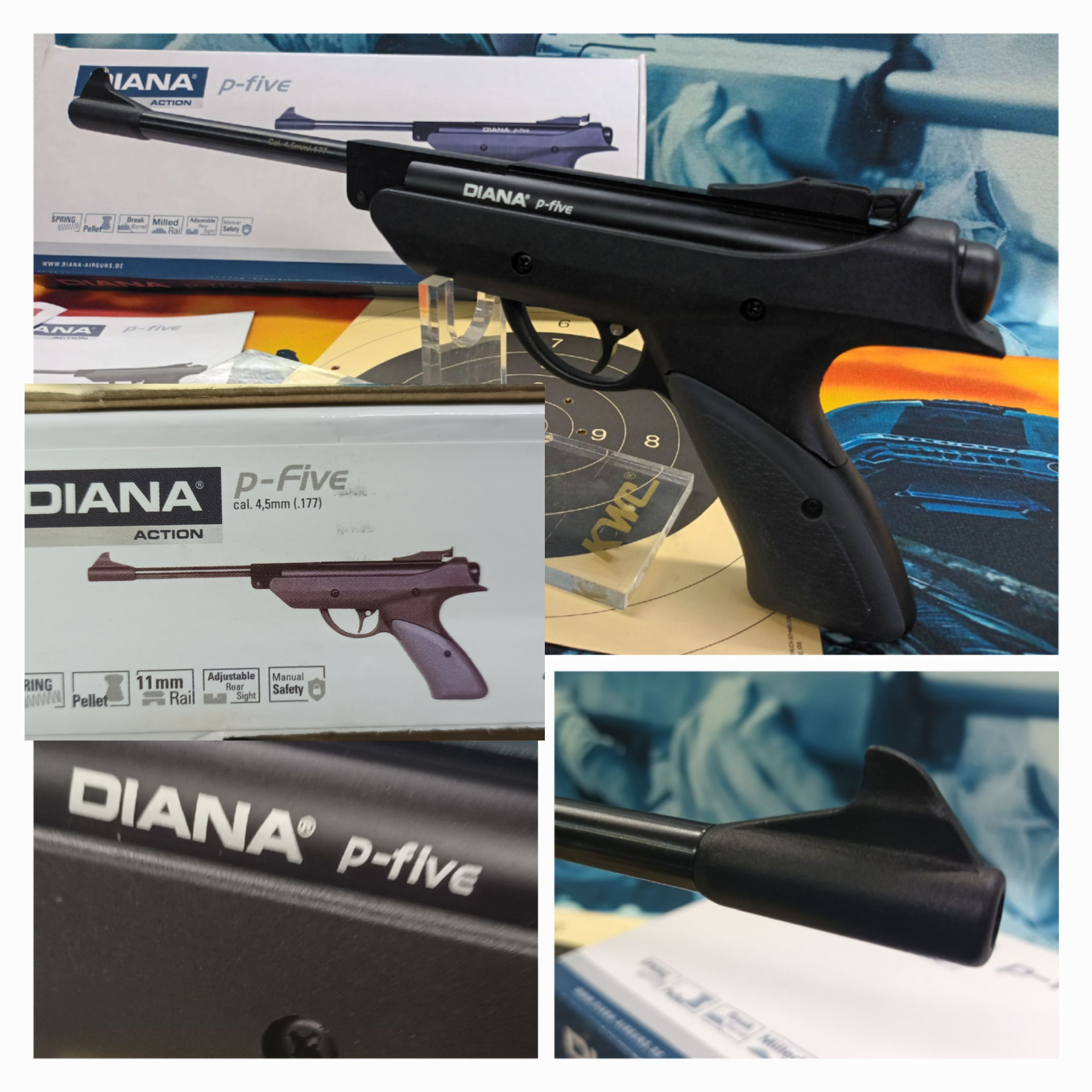 LUFTPISTOLE ___ DIANA p-five __ Kal. 4,5 (.177) __ NEU / OVP – Bild 1