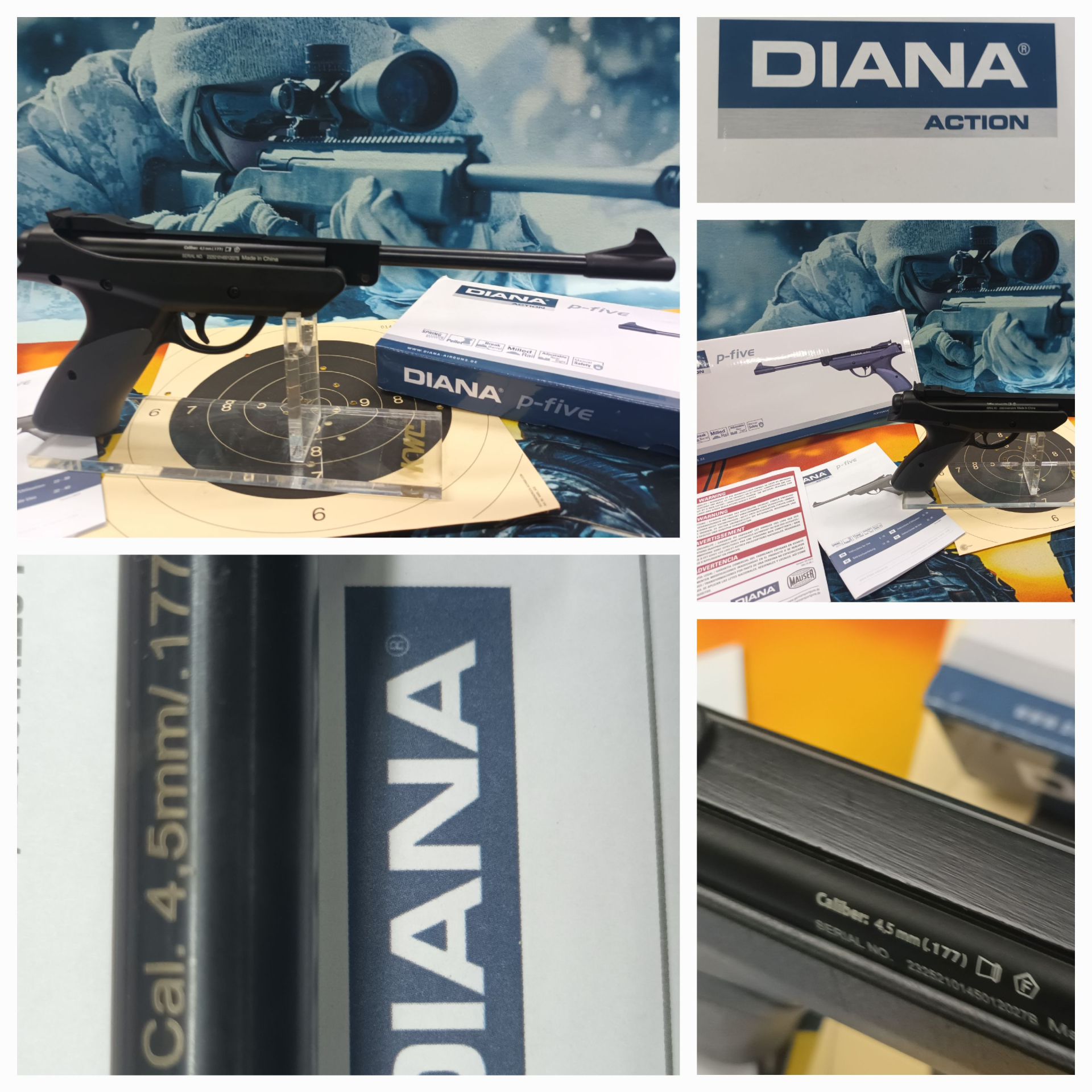 LUFTPISTOLE ___ DIANA p-five __ Kal. 4,5 (.177) __ NEU / OVP – Bild 5