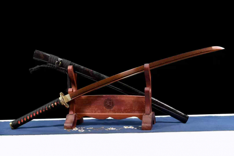 Katana / Shinken aus handgeschmiedet rot und schwarz Damast gefaltetem.AAAA+++ – Bild 1