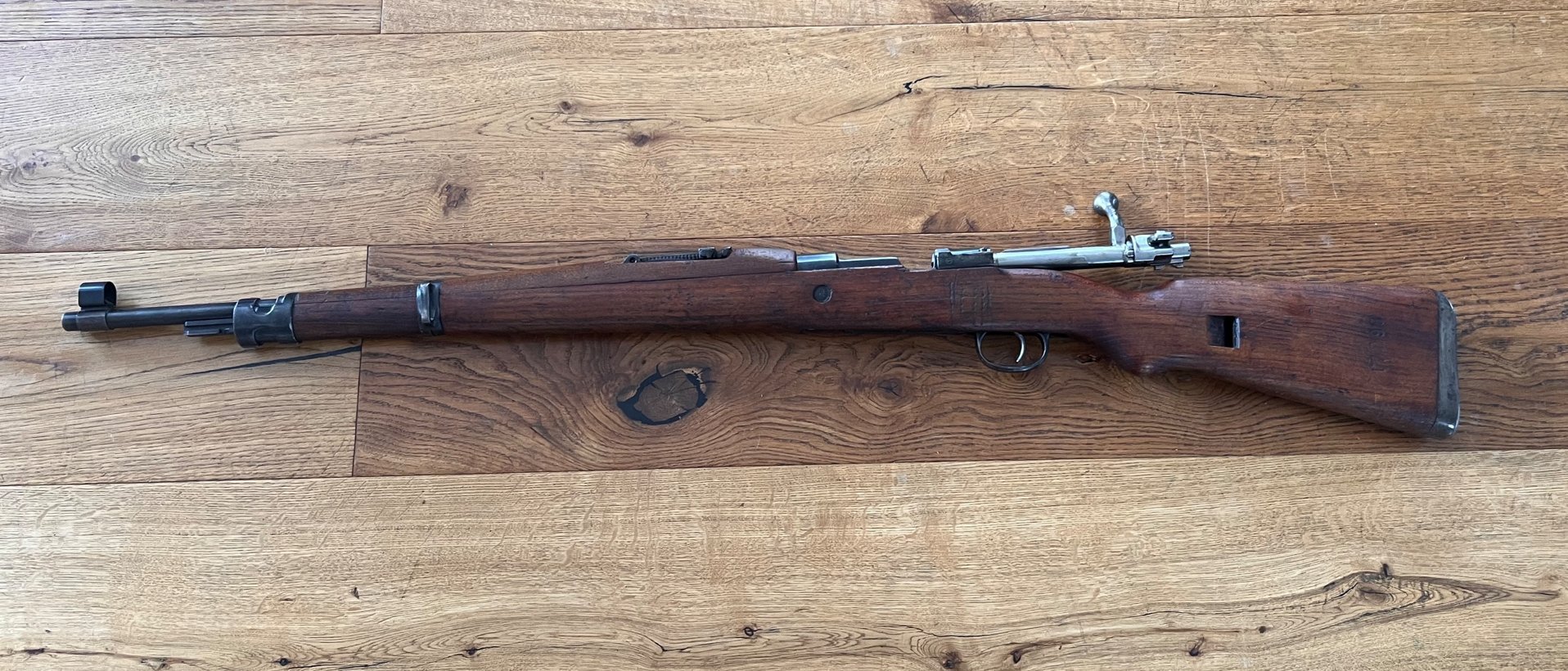 gebrauchte Repetierbüchse K 98 Hersteller Hersteller unbekannt, nummerngleich – Bild 1