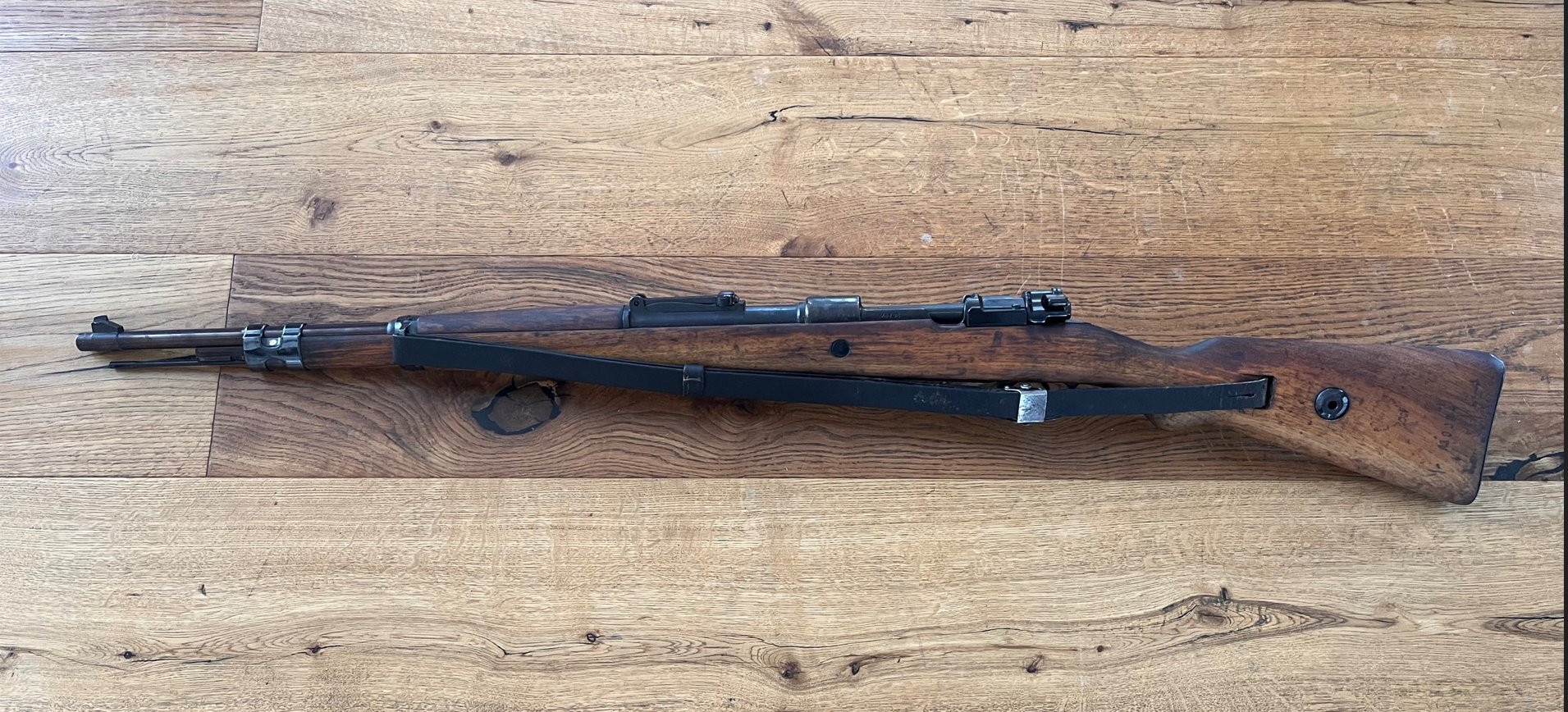 gebrauchte Repetierbüchse K 98 Hersteller Mauser S/42 1937, viele Stempel – Bild 1