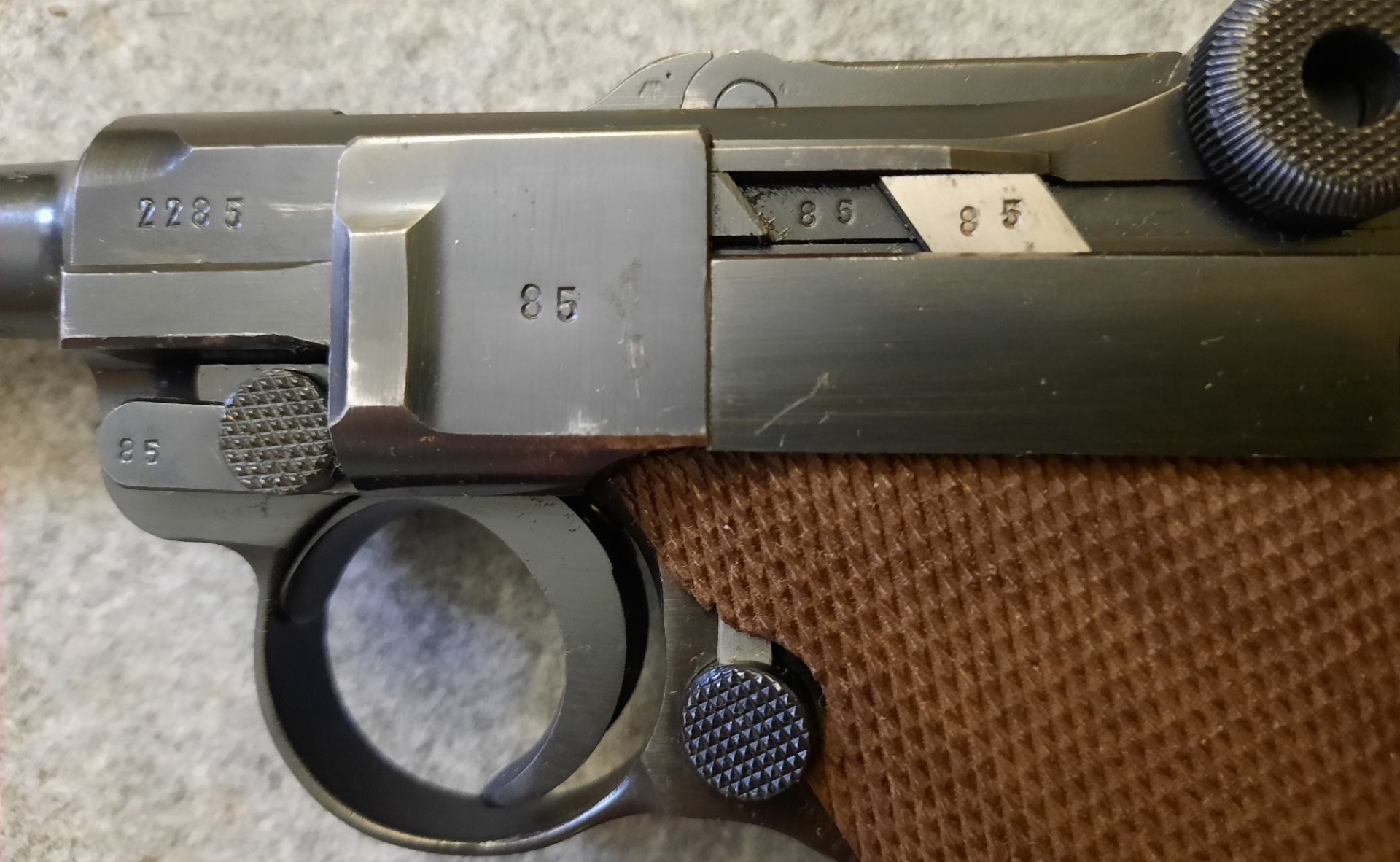 Halbautomatische Pistole 08 **NUMMERNGLEICH**BESTZUSTAND – Bild 6