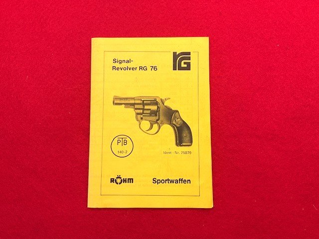 REVOLVER RG 76 PTB 140-2 ORIGINALE GEBRAUCHSANLEITUNG – Bild 1