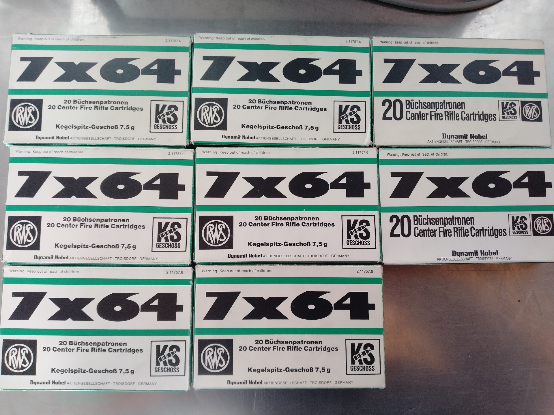 RWS 7x64 KS 7,5gr. 150 St. – Bild 1
