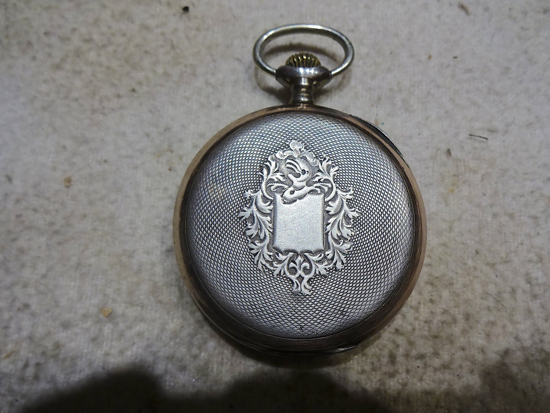 800er Silber Herren Taschenuhr mit Schutzkapsel um 1920 – Bild 2