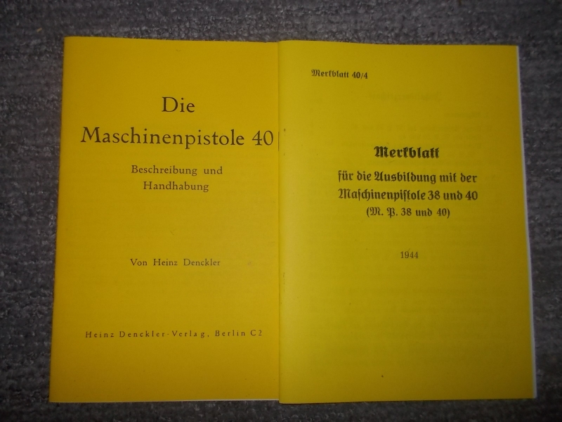 Beschreibung & Merkblatt der deutschen MP38 & MP40 – Bild 1