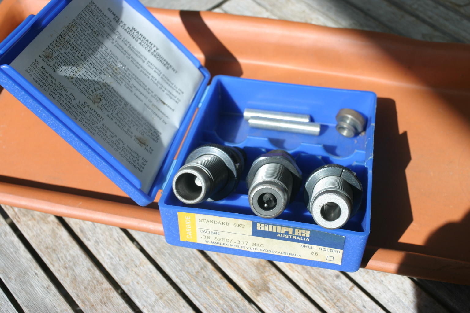 Hartmetallmatritzensatz Kal. .38/.357 von Simplex + RCBS HH 6 – Bild 1