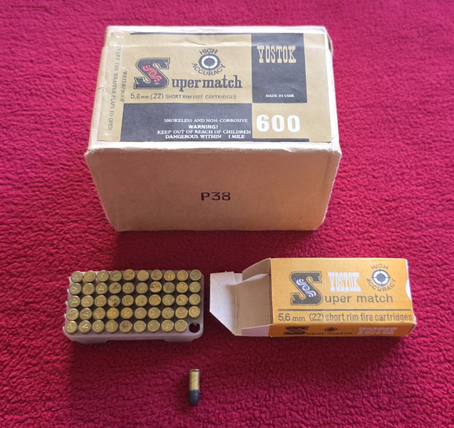 .22 short KK Munition Super match Vostok OVP 600 Stück – Bild 1