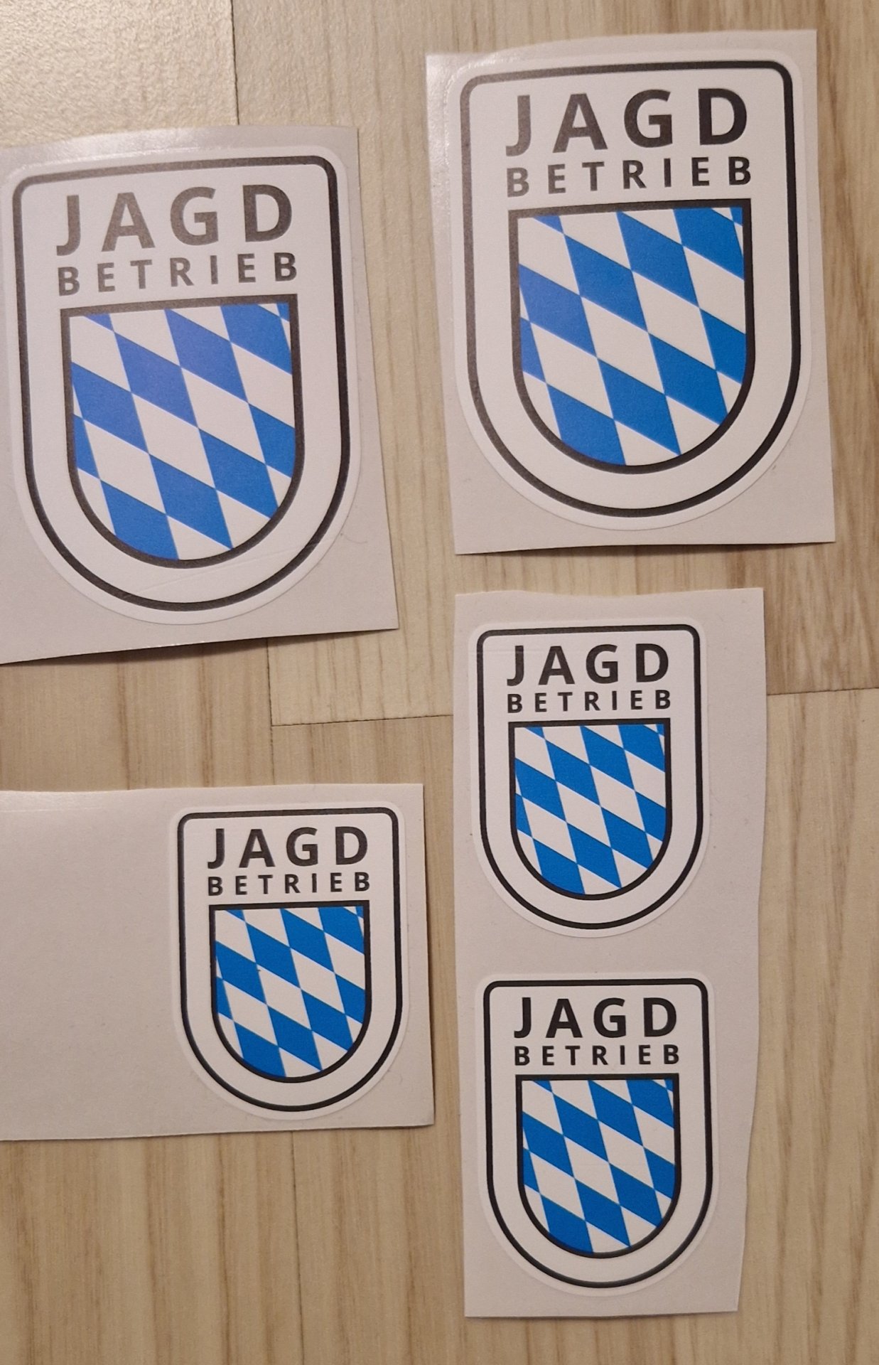 Jagdbetrieb Aufkleber Bayern 5 Stück – Bild 1