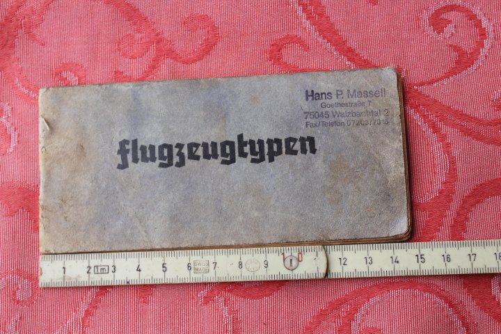 Wehrmacht Taschenheft "Flugzeugtypen" Flugzeug Erkennung für die Flak oder Luftwaffe aus 1939 – Bild 1