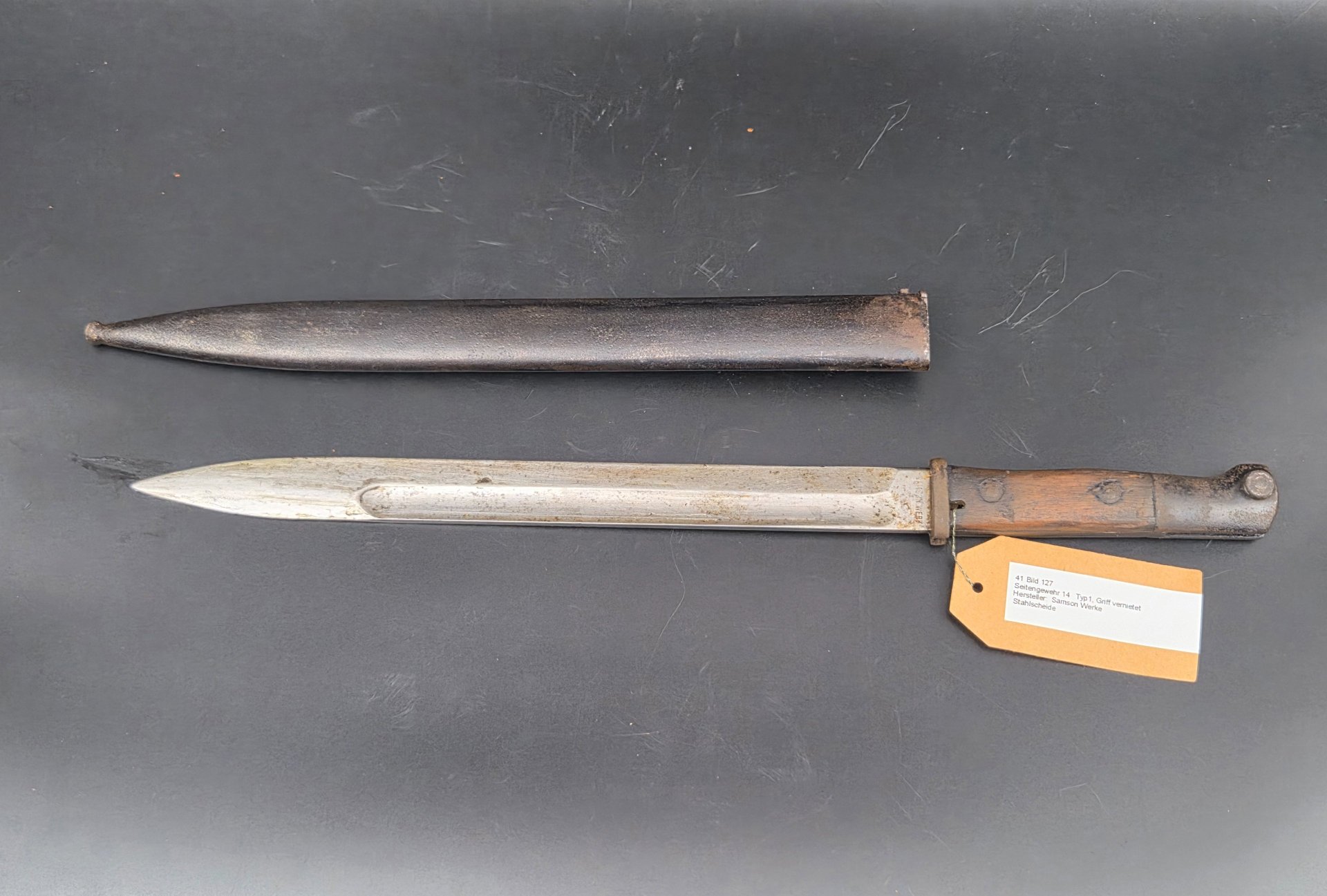 Seitengewehr 14 Typ 1 mit Stahlscheide – Bild 4