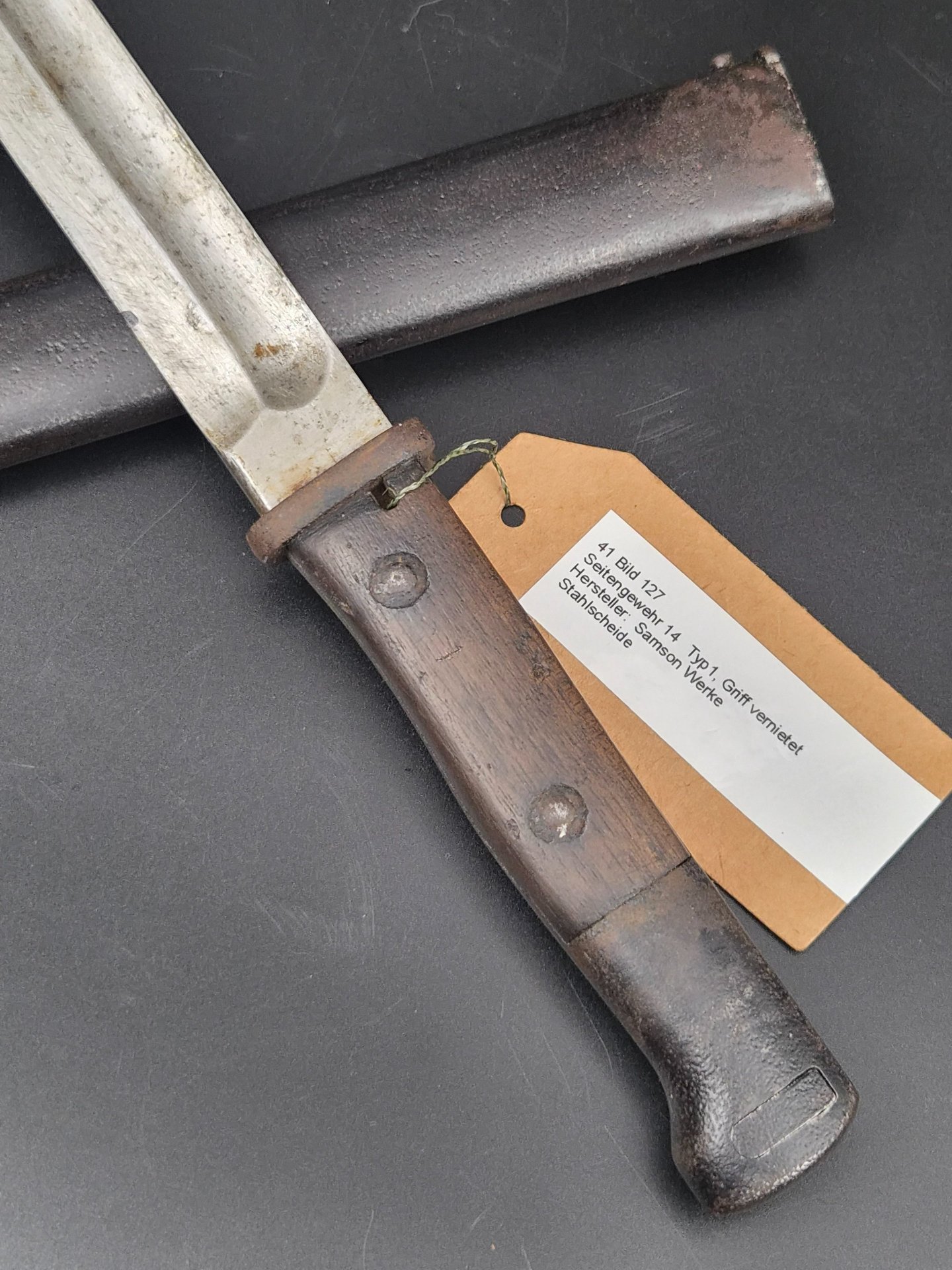 Seitengewehr 14 Typ 1 mit Stahlscheide – Bild 5