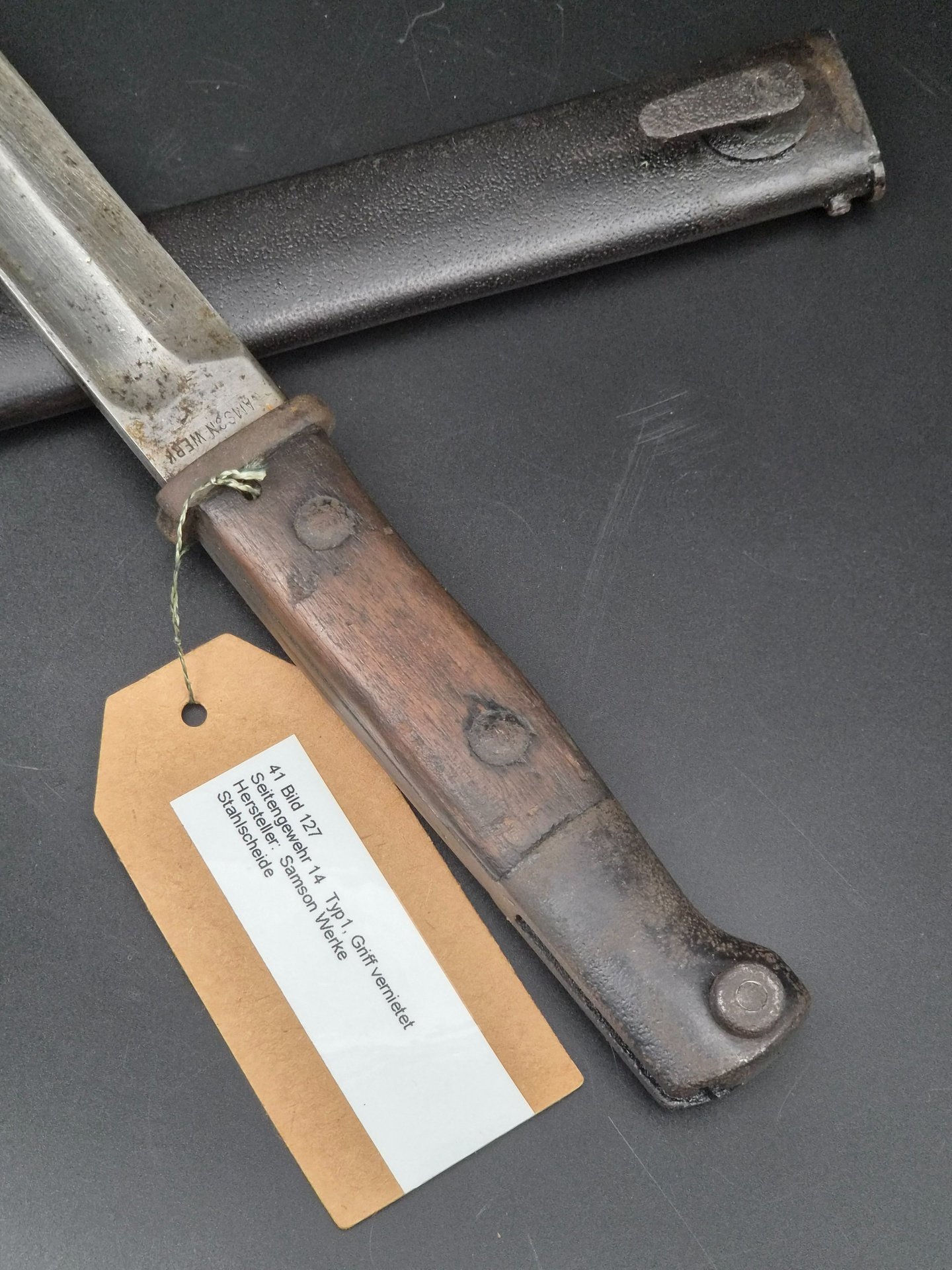 Seitengewehr 14 Typ 1 mit Stahlscheide – Bild 6