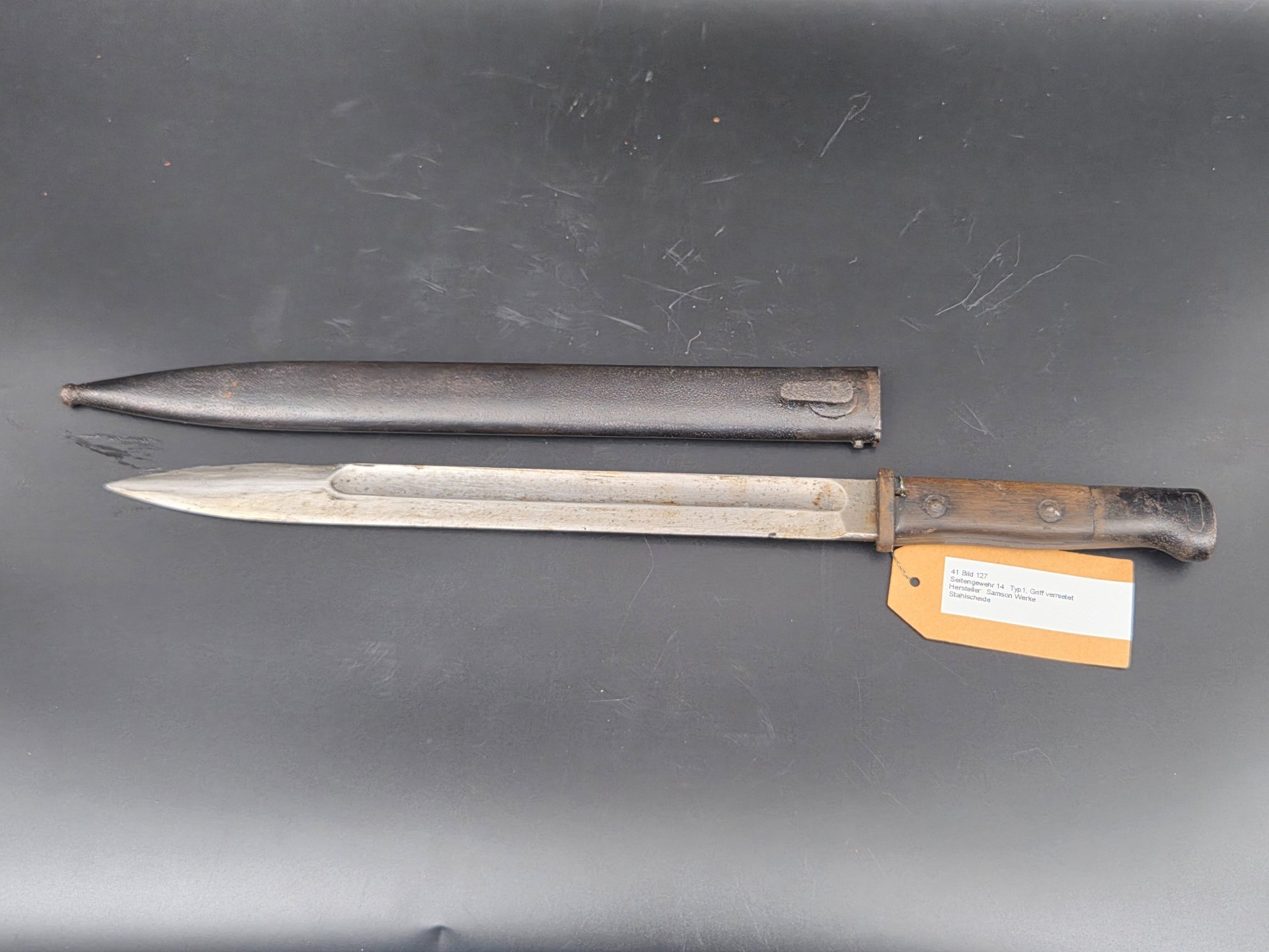 Seitengewehr 14 Typ 1 mit Stahlscheide – Bild 3