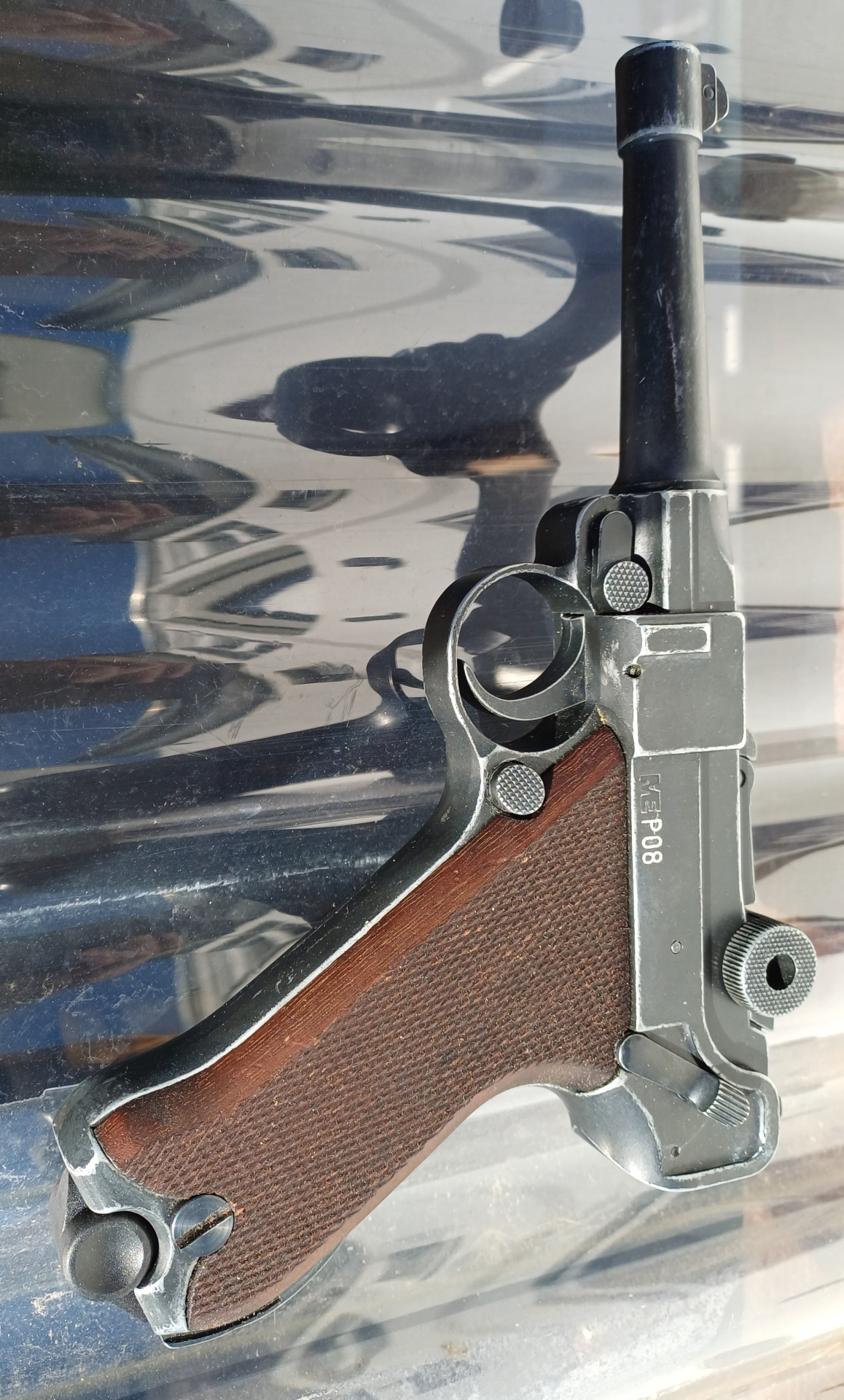 ME P 08 Schreckschuss Pistole 9mm PAK Antiklokk – Bild 3