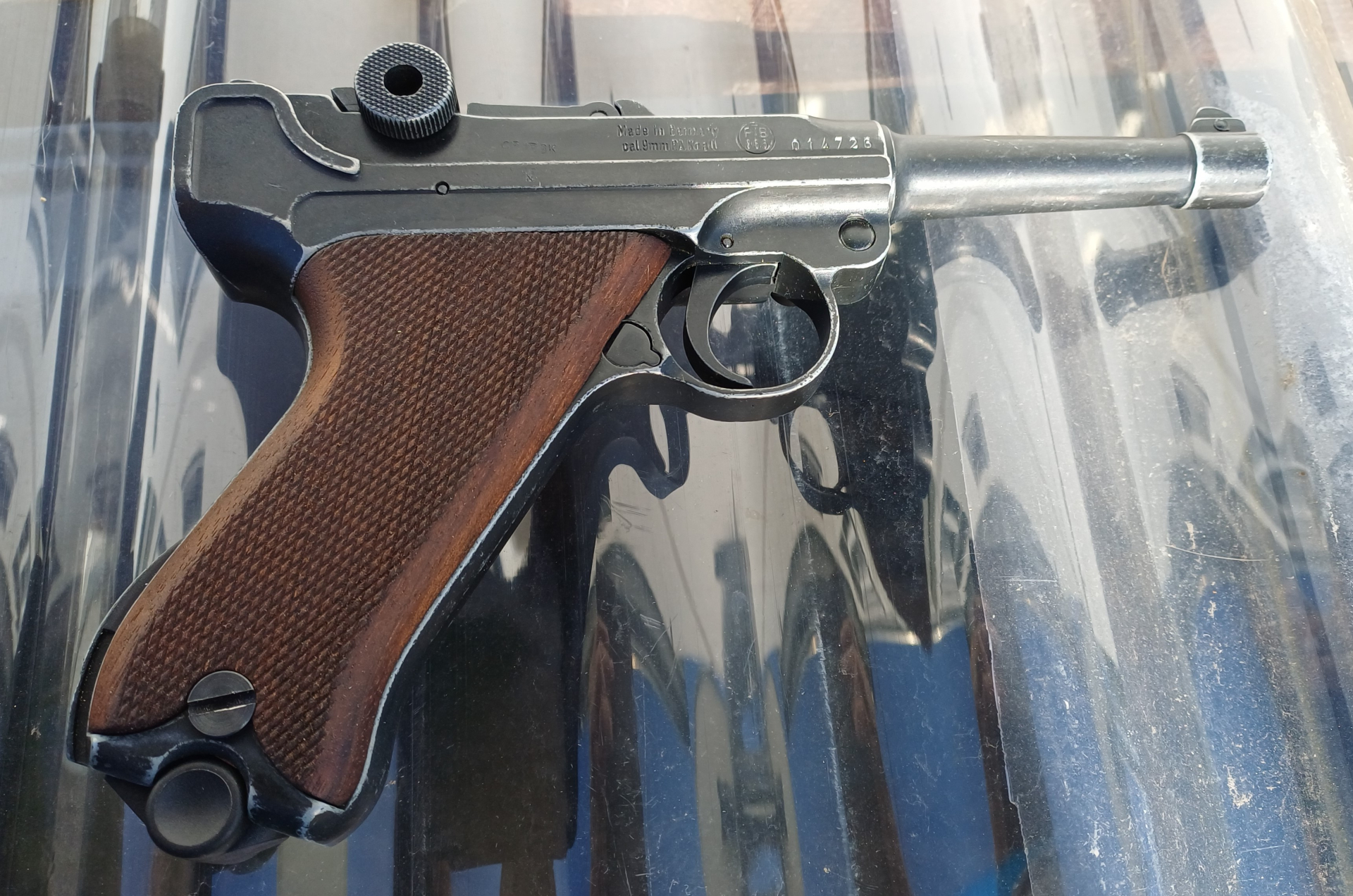 ME P 08 Schreckschuss Pistole 9mm PAK Antiklokk – Bild 1