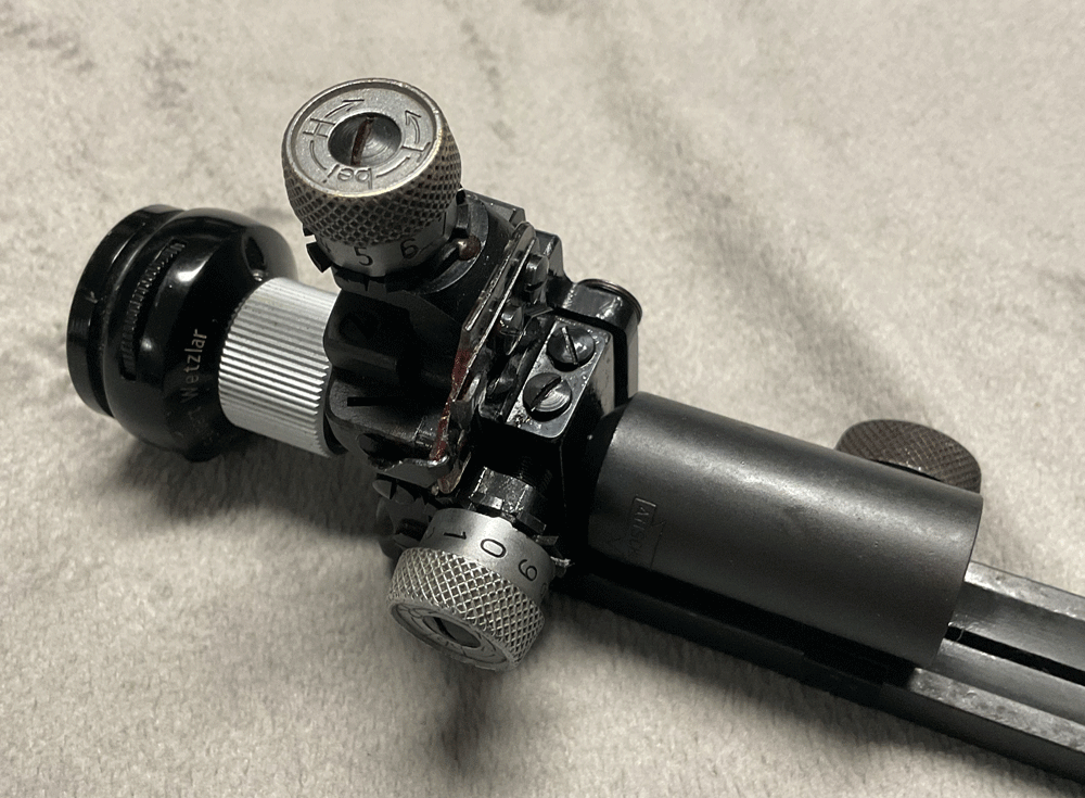 Anschütz Diopter mit Optik und Korntummel – Bild 2