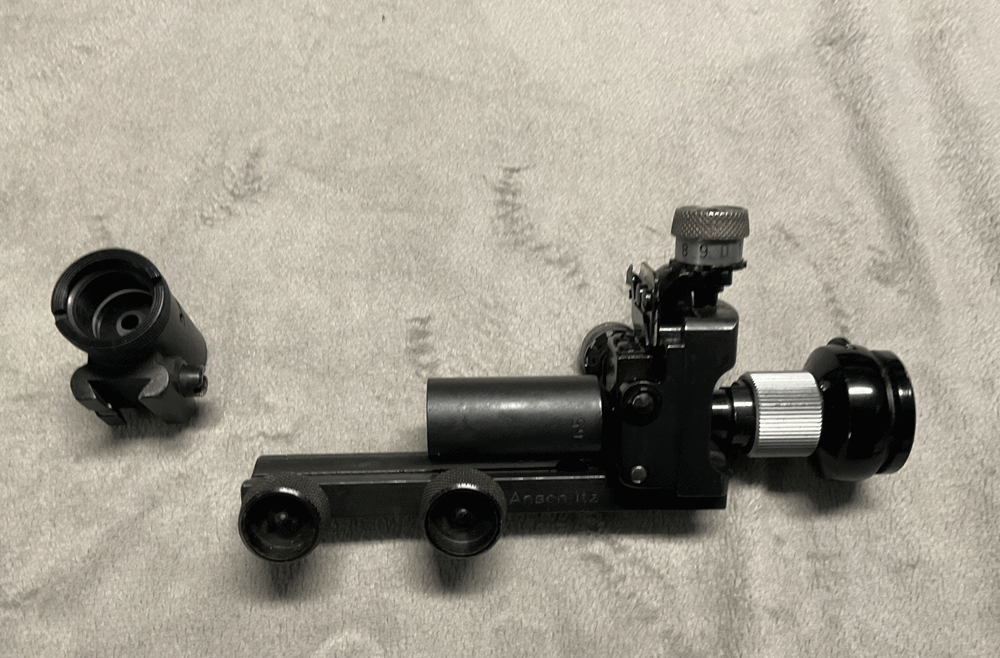 Anschütz Diopter mit Optik und Korntummel – Bild 1