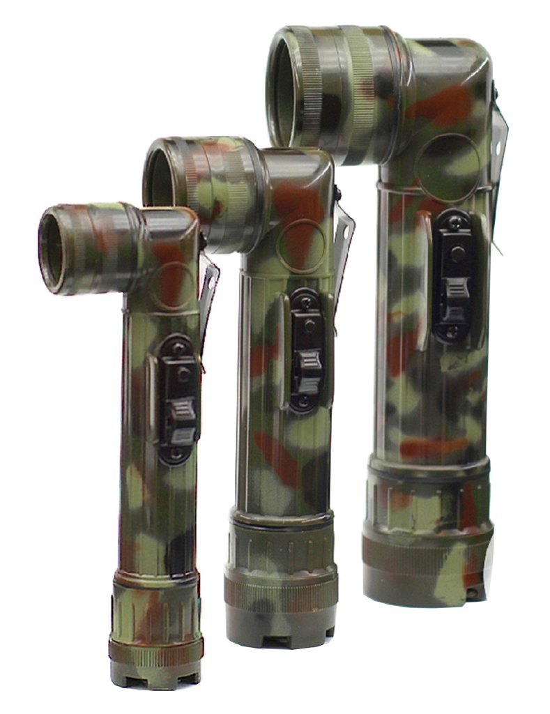Winkelstabtaschenlampe, US ´S´ flecktarn neu – Bild 1