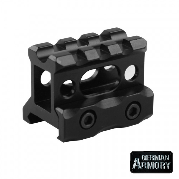 Erhöhungsblock Donner für Picatinnyrails 3-Slots 26mm Erhöhung Picatinny Weaver AR15 AR10 M16 MR223 – Bild 1