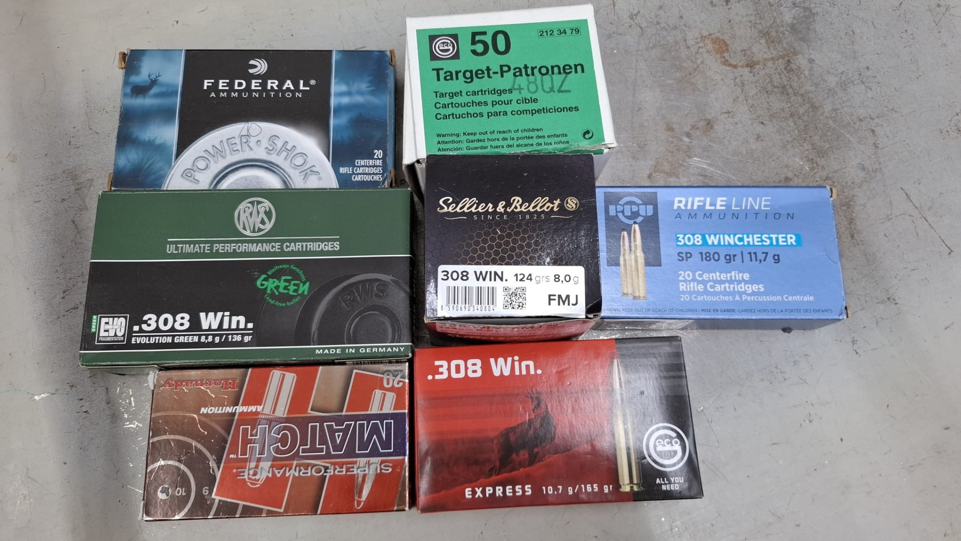 Munition 308Win Konvolut Geco SAKO Hornady RWS Training Jagd Sport bleifrei Training RWS Target – Bild 1
