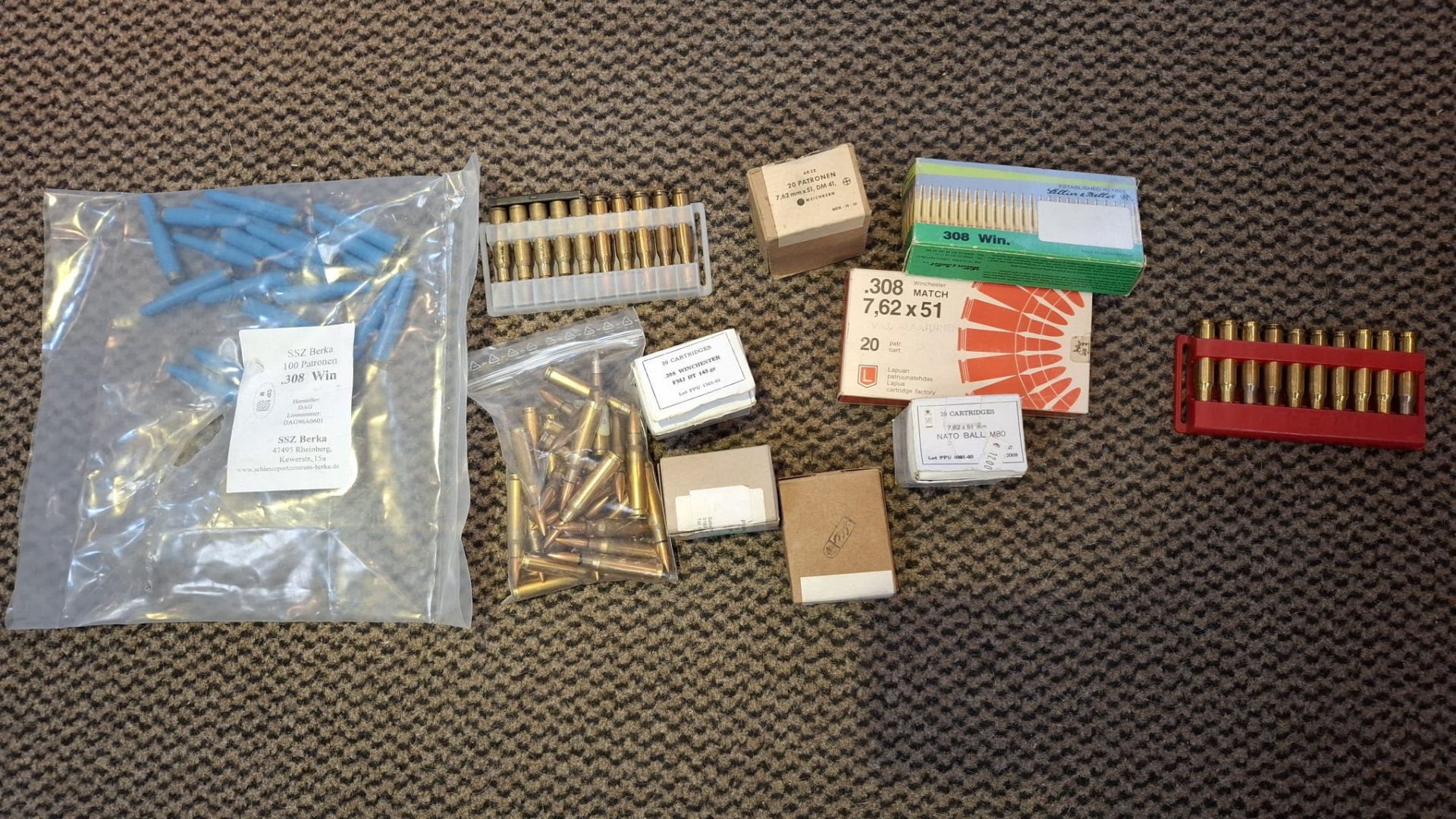 Munition 308Win Konvolut Geco SAKO Hornady RWS Training Jagd Sport bleifrei Training RWS 170 Schuss – Bild 1