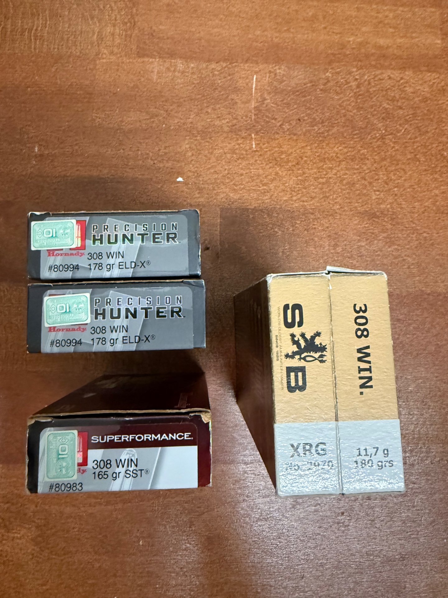 .308 Win. Munitionslos – 2× Hornady ELD-X, 1× Hornady SST, 1× S&B XRG – 80 Schuss – Bild 1