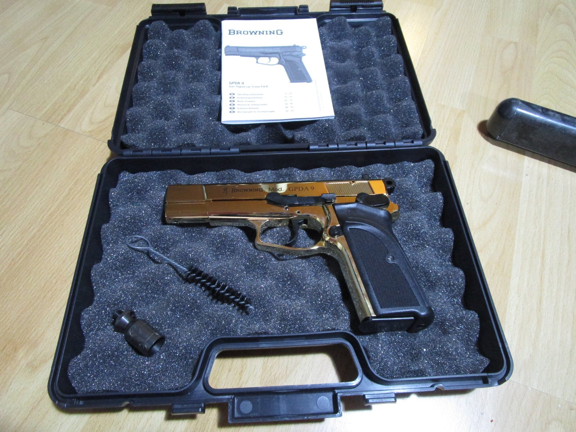 Browning *****GPDA 9***** Gold Finish 9mm P.A.K. – Bild 1