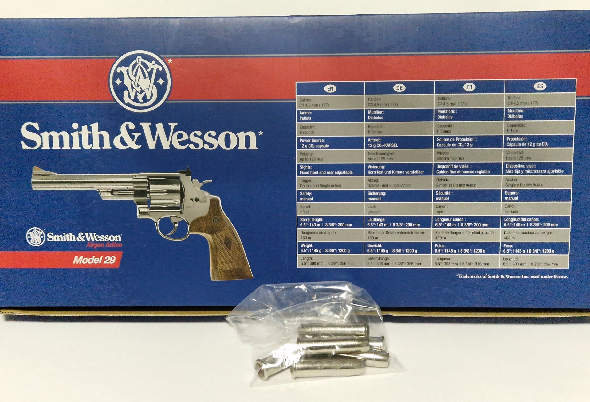 Smith & Wesson M29 6,5 Zoll 4,5 mm Diabolo CO2 – Bild 4