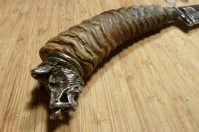 Knicker oder Nicker - Horngriff/Wildschweinende/Elchmotiv - ein super Stück – Bild 3