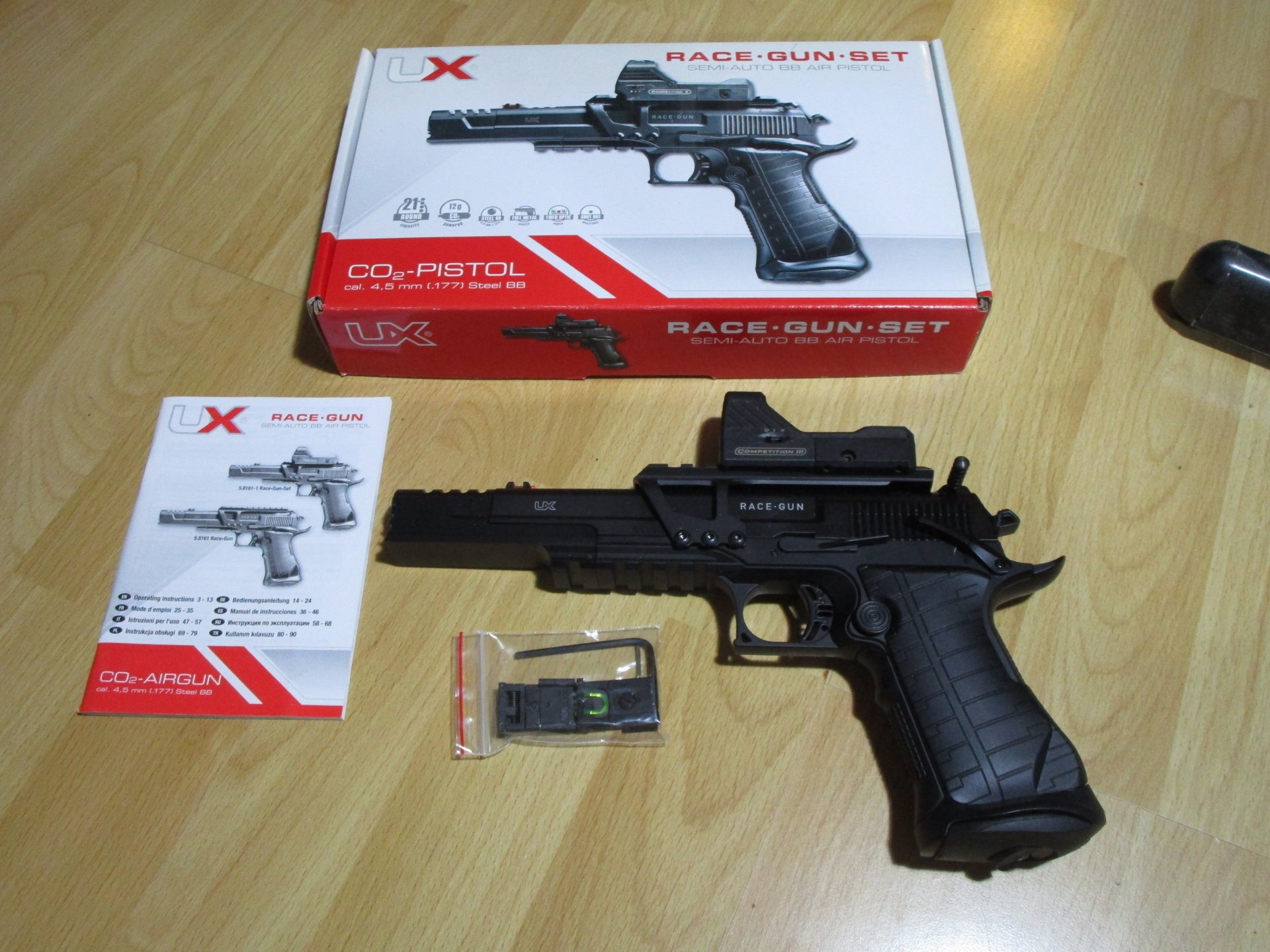 Umarex *****Race Gun***** CO2 Pistole 4,5mm BB Blow Back mit Leuchtpunktvisier – Bild 1