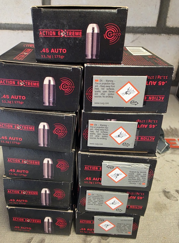 220 Schuss Geco Action Extreme .45 Auto – Bild 1