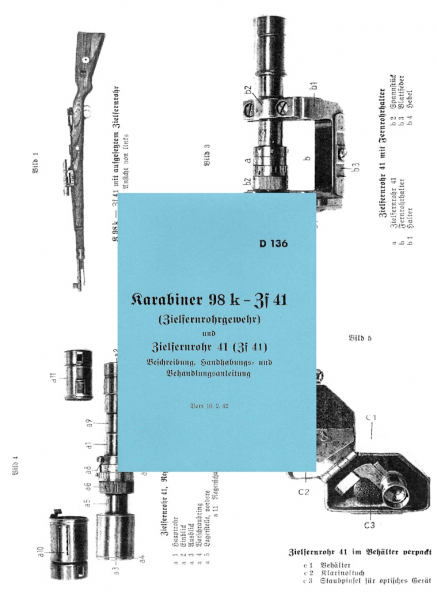Nachdruck Wehrmacht Dienstvorschrift Scharfschützen-Karabiner 98k – Bild 1