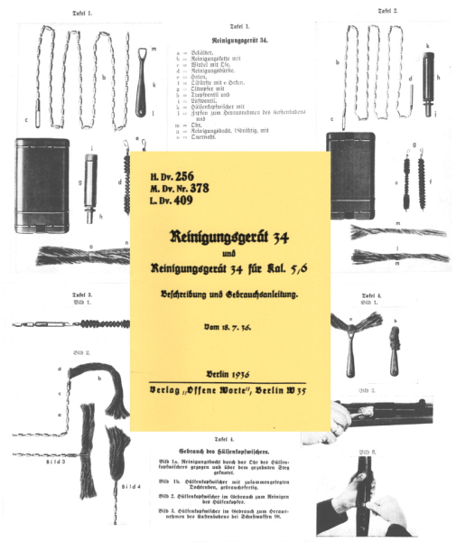 Nachdruck Vorschrift Reinigungsgegerät 34 f. 98 K von 1936 – Bild 1