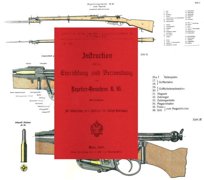 Nachdruck Dienstvorschrift Steyr M95 Gewehr Österreich 1899 – Bild 1